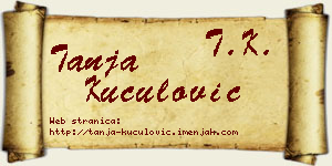 Tanja Kuculović vizit kartica